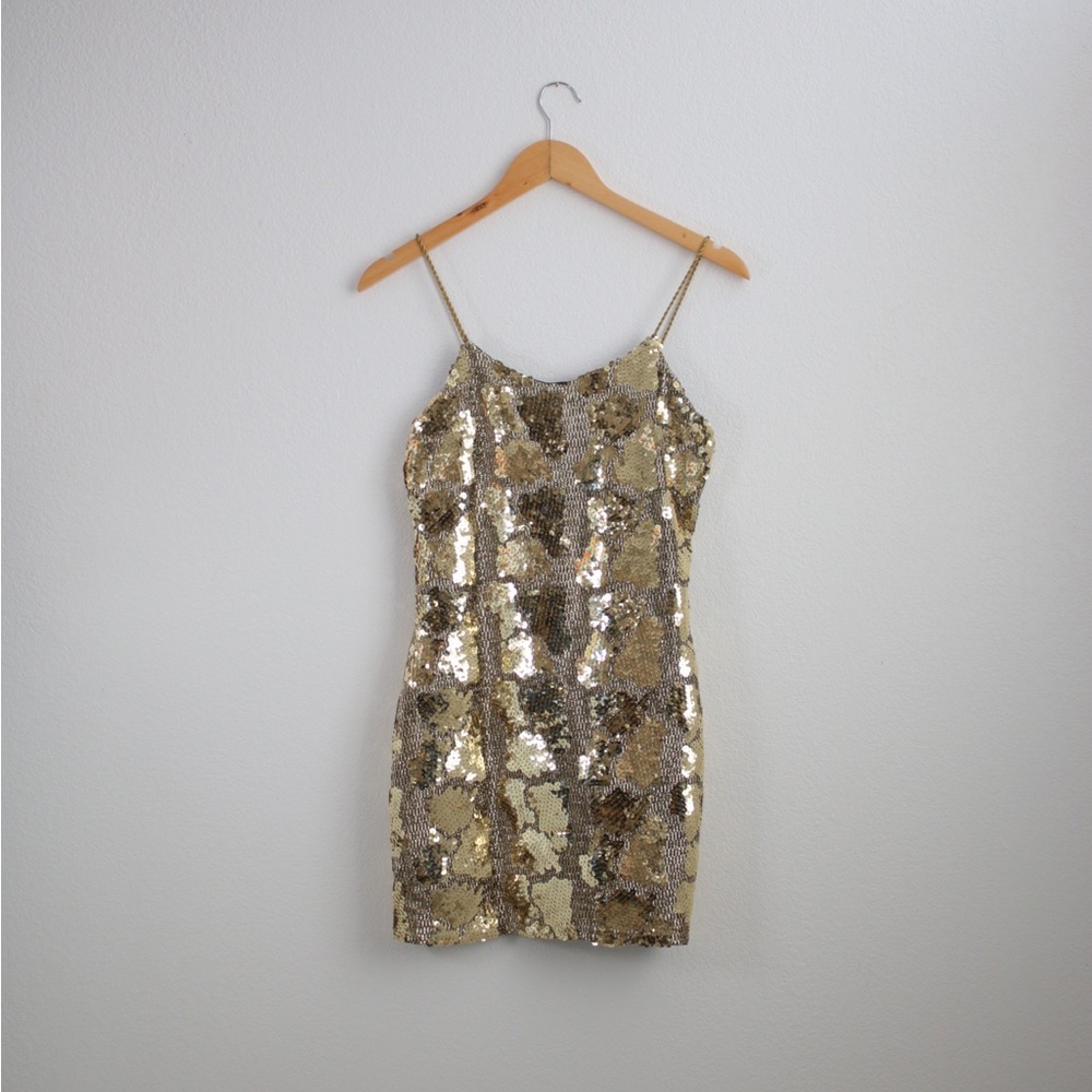 Rare Vintage Karen Lucas for Nikki Sequin Dress Sz: 0